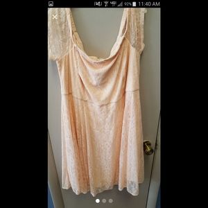 Torrid Peach Off Shoulder Lace Dress Size 16